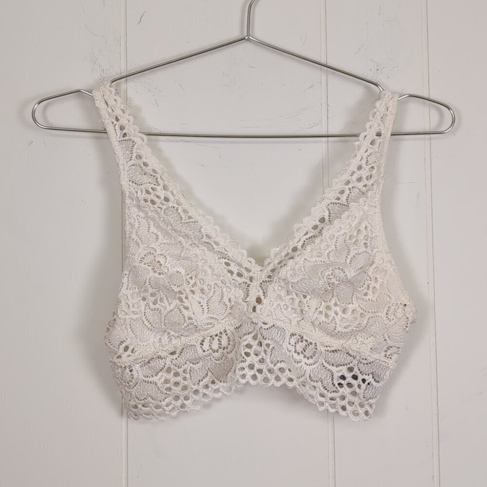 aerie Bralette small white lace Coquette girly